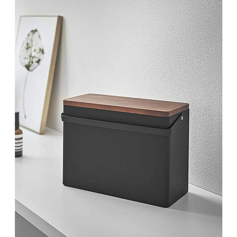 Odds-and-Ends Organizer – Steel + Wood Black 1 each