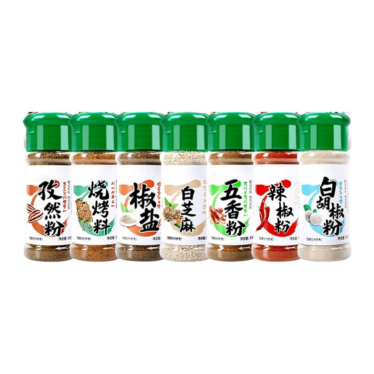 邹有才调料烧烤烤肉撒料孜然粉椒盐粉五香粉辣椒白胡椒 210 克