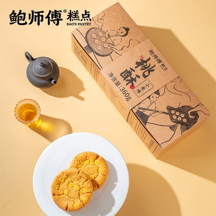 Bao Shifu Millet-Flavored Peach Crisp Snack (360g) 360 g