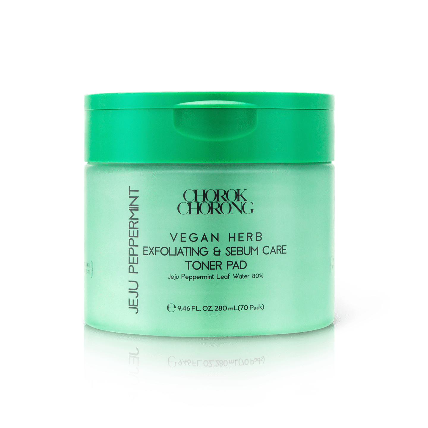 CHOROK CHORONG VEGAN HERB EXFOLIATING & SEBUM CARE JEJU PEPPERMINT TONER PAD 15.7 oz
