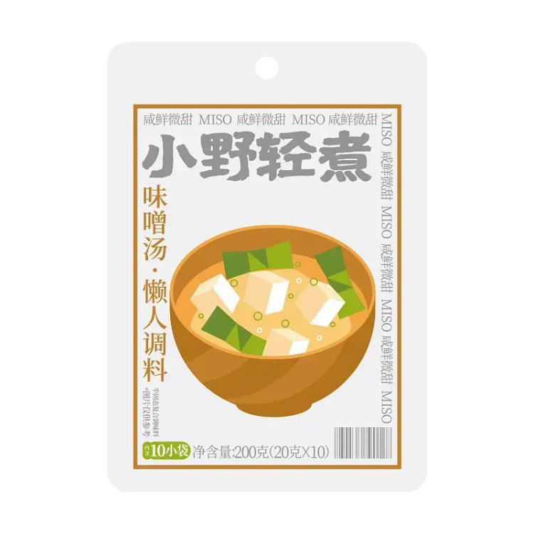 小野轻煮日式味噌汤赤味增昆布大酱汤200g 200 克