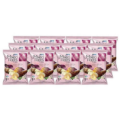 Jans Mixed Roots Chips Rosemary Garlic Pack of 12 2.8 oz*12 pack