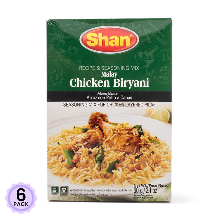 Shan 混合调味料(Malay Chicken Biryan) 1.76 盎司*6 包