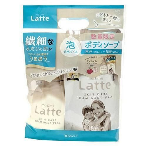 Kracie Ma&Me Latte Foam Apple Peony Wash+Refill 970 ml