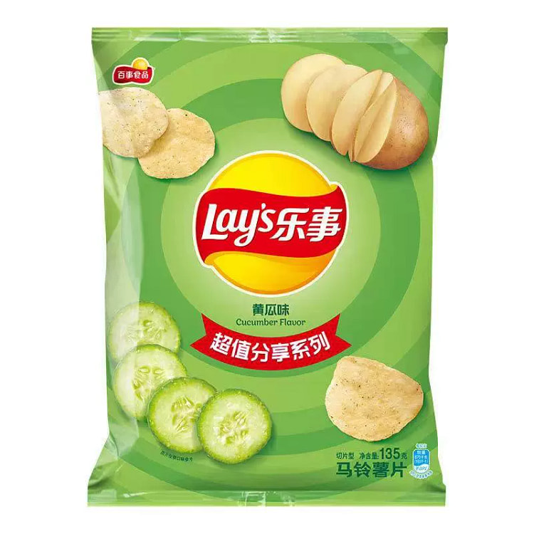 Lay's potato chips cucumber 135g*3 bags