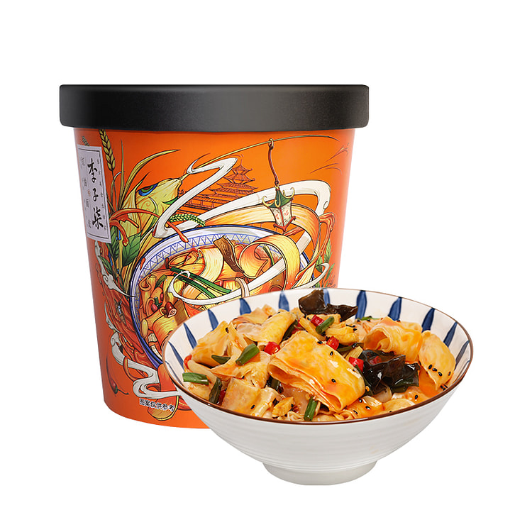 李子柒 红油面皮懒人速食红油香气扑鼻面皮135g*1桶