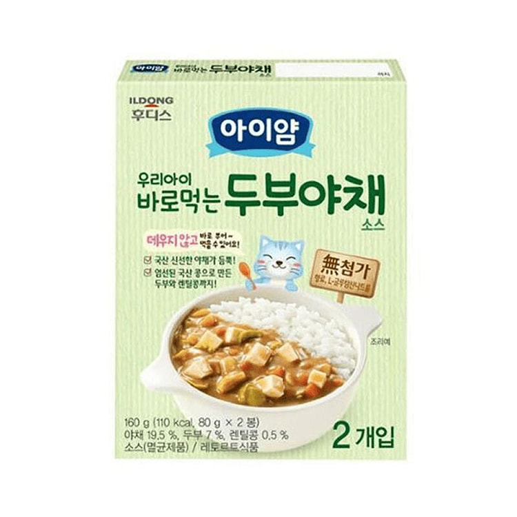 [일동후디스] 아이얌 바로 먹는 두부야채 소스 (2개입) 160 그램