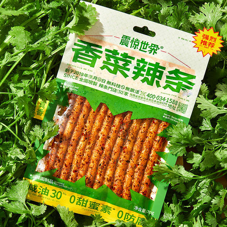 Tengwei Lai cilantro spicy strip shocked the world childhood snacks network