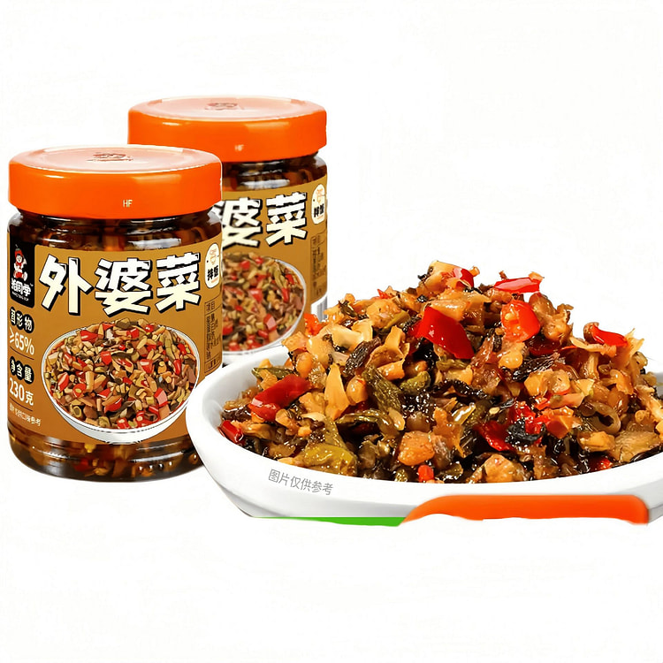 湘同学外婆菜230g*1瓶下饭酒菜开胃咸菜酱剁辣椒 230 克