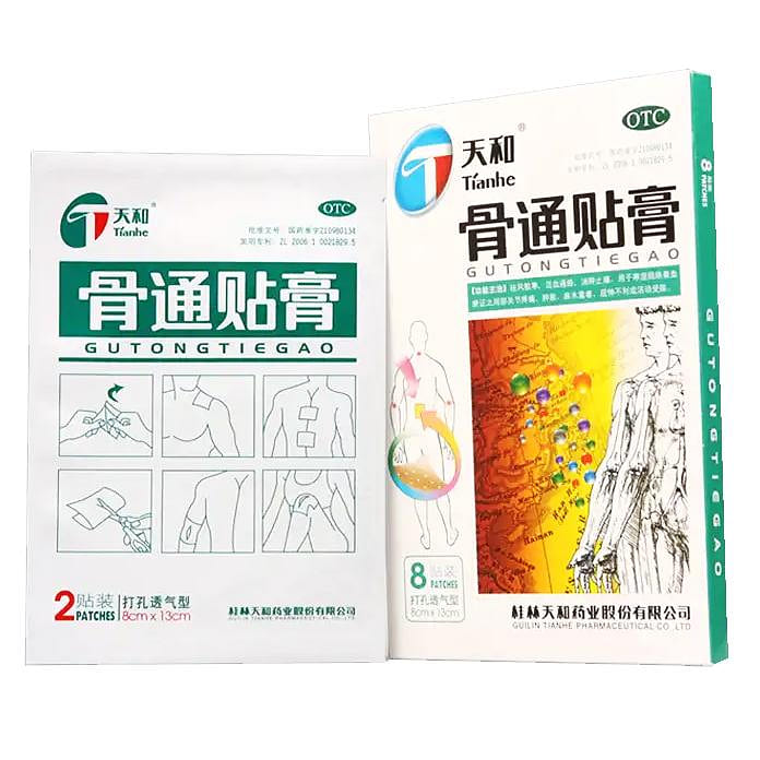 Tianhe Gutong Tiegao Pain Relieving Patch 8 count