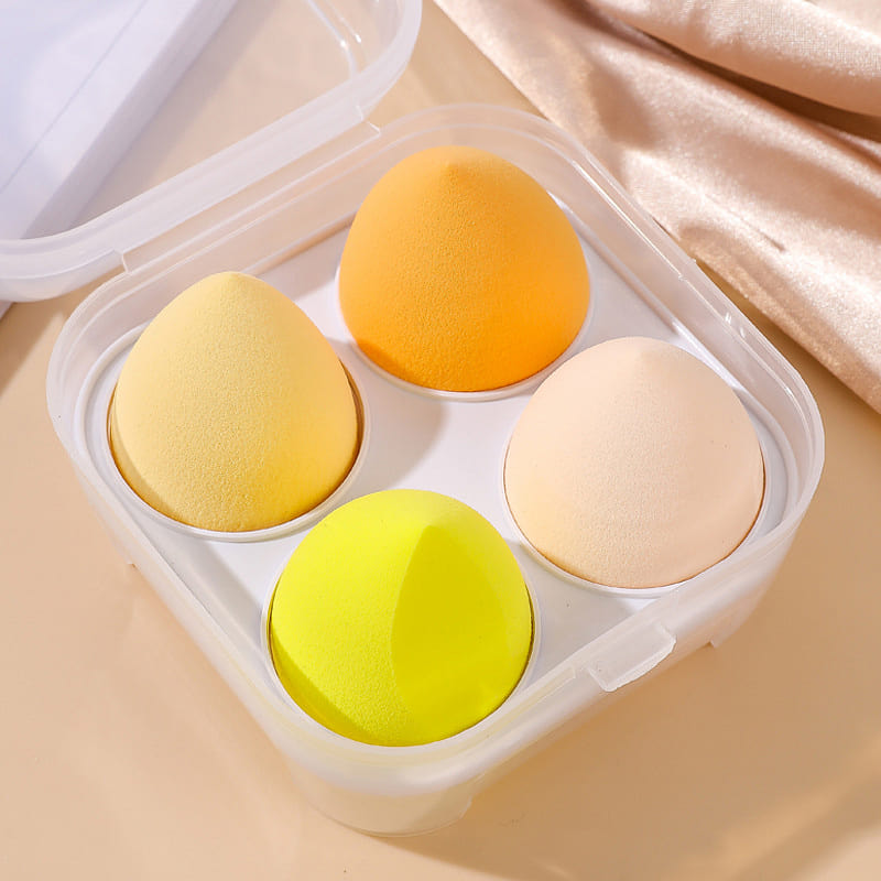 Makeup Sponges Set, Foundation Powder Blending Paw, Dual-Use Sponge, yellow 1 box