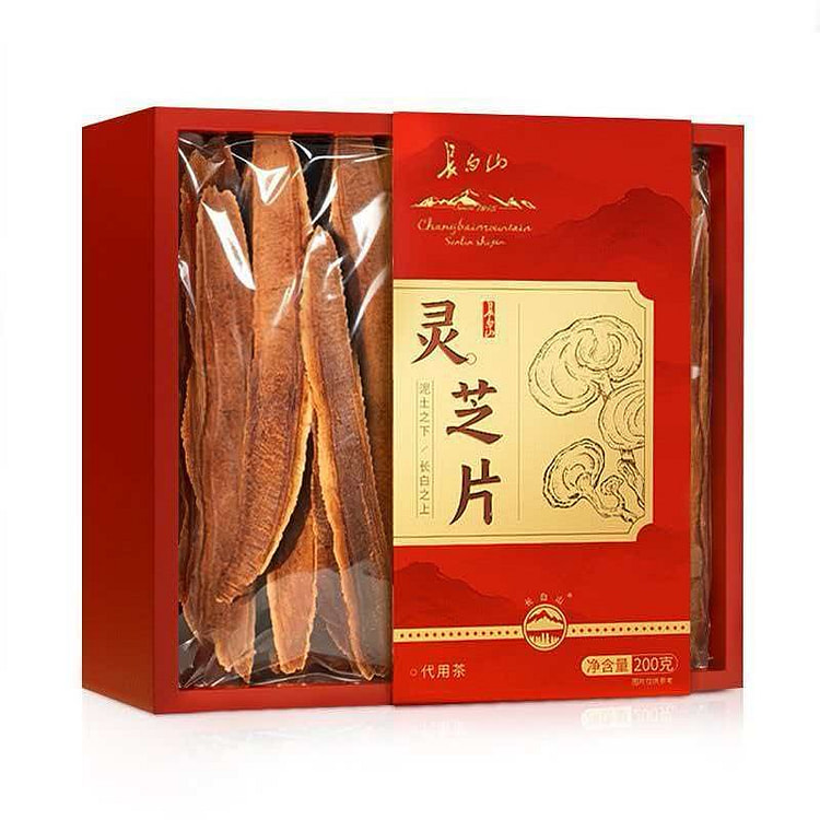 长白山灵芝片200g礼盒装大片泡水泡酒送礼 200 克