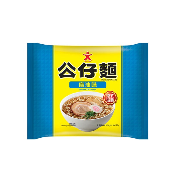 公仔麵 麻油味即食麵 單包裝 100 克