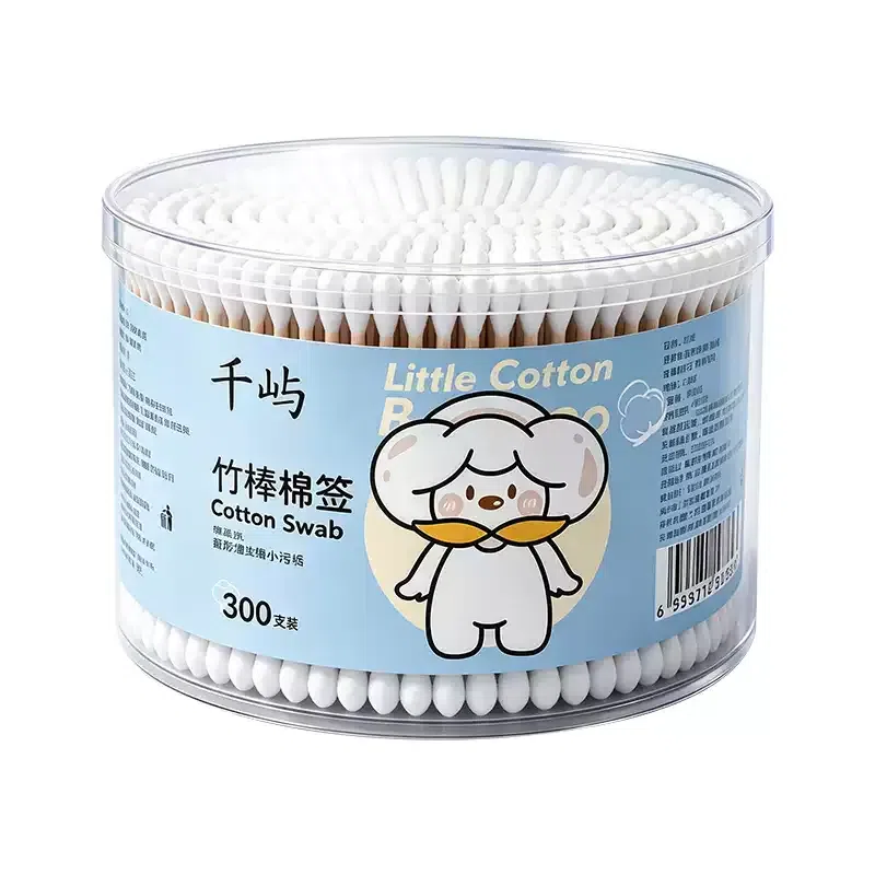 Qianyu Double-Ended Cotton Swabs, 300 pcs 1 box