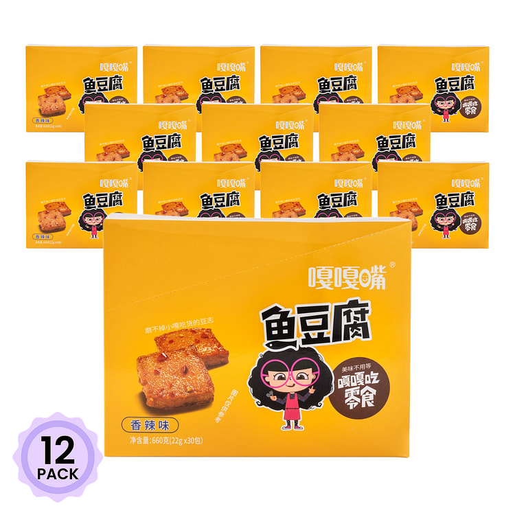 嘎嘎嘴 鱼豆腐 香辣味 660 克*12 包
