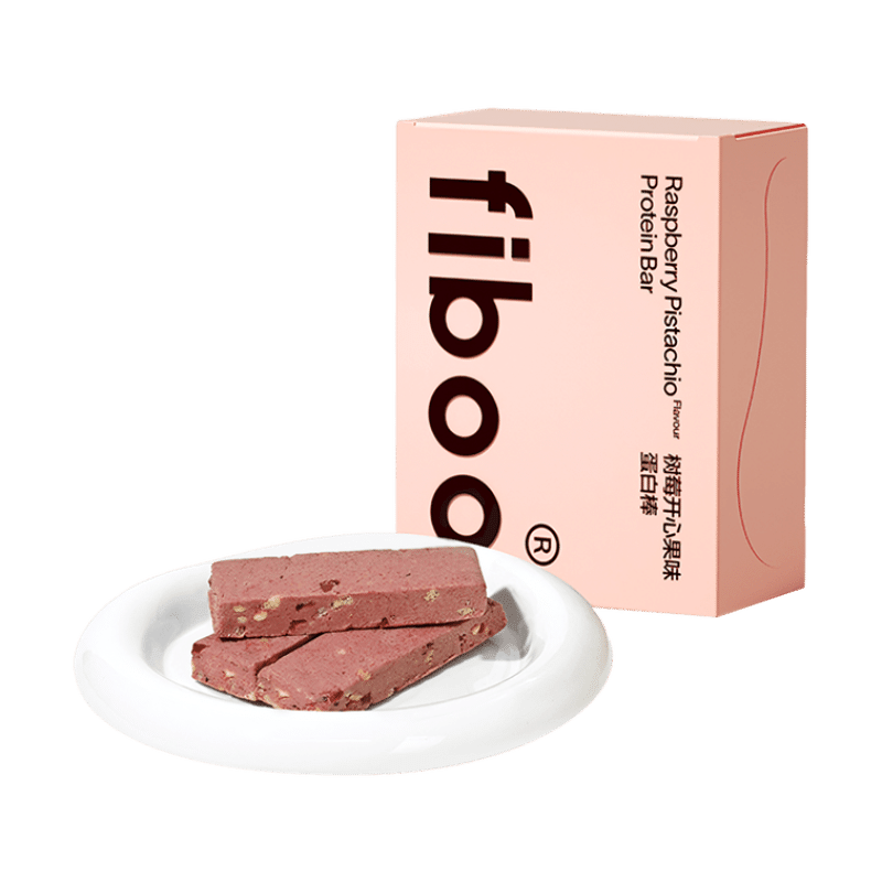 FIBOO Protein Bars#Raspberry&Pistachio Flavor 6pcs 150 g