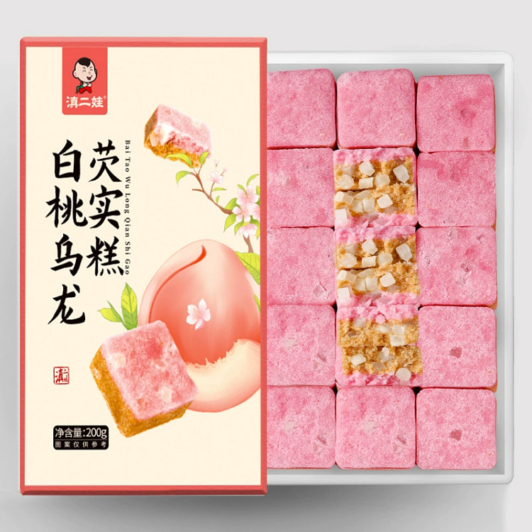 白桃乌龙芡实糕八珍糕 0糖糕点零食200g*1盒