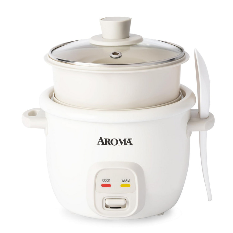 AROMA电饭煲 带弹出式食物蒸篮 电饭锅+蒸笼