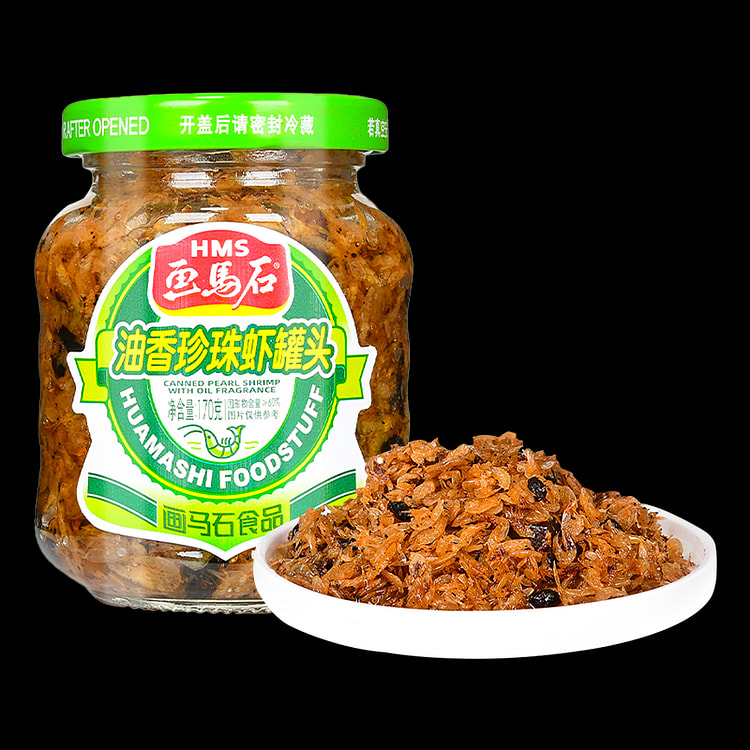 Oil flavored pearl shrimp canned food