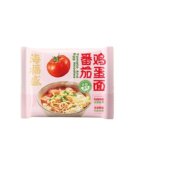 海福盛冻干非油炸番茄鸡蛋面70g*6袋