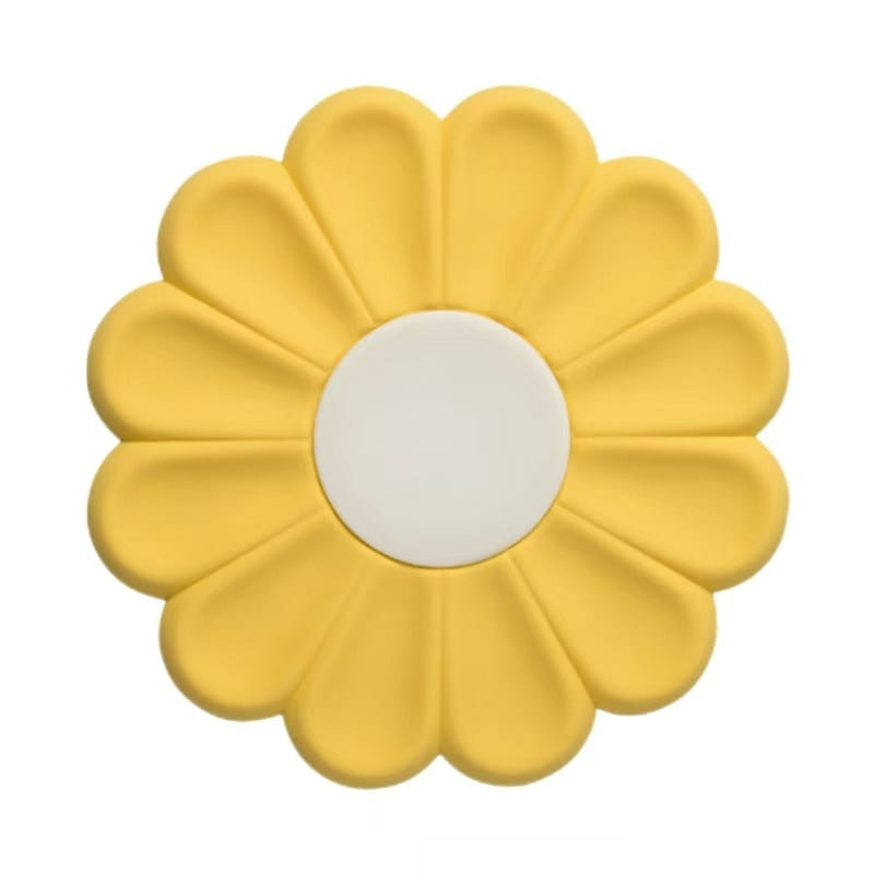 Daisy Flower Silicone Placemat Anti-Scald Simple Lovely-9.5cm Yellow 1 個
