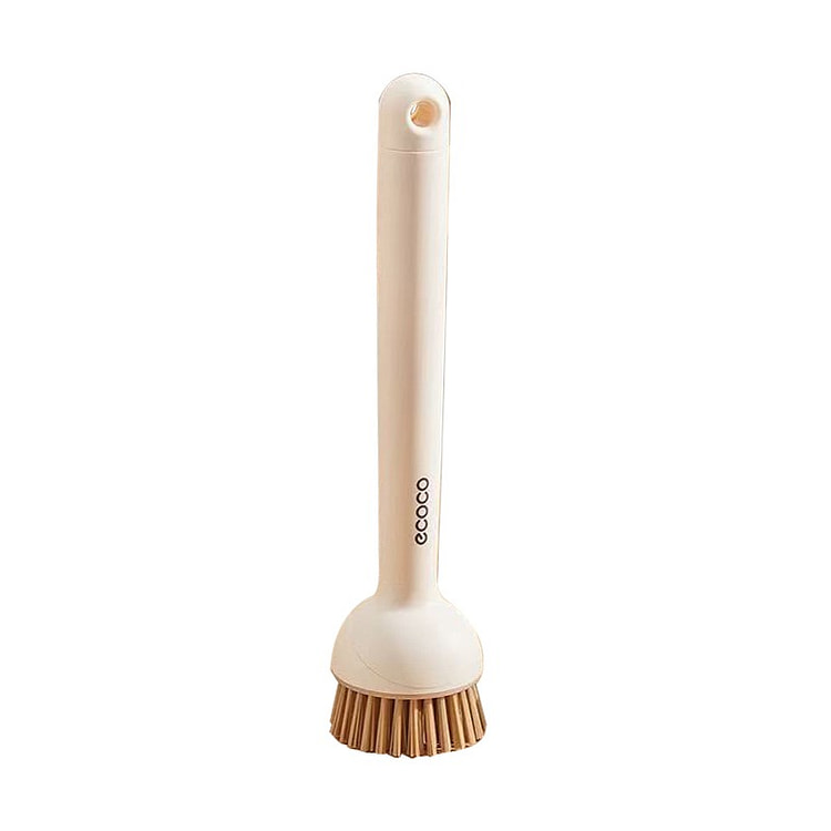 ecoco Long Handle Pot Brush (Cream) 1 count