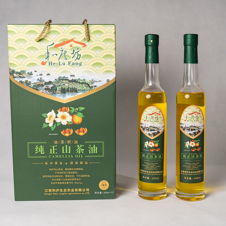 He Lu Fang Premium Organic Camellia Oil - 1L Gift 34 oz