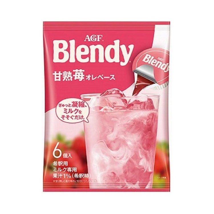 AGF Blendy 咖啡液草莓味 6个
