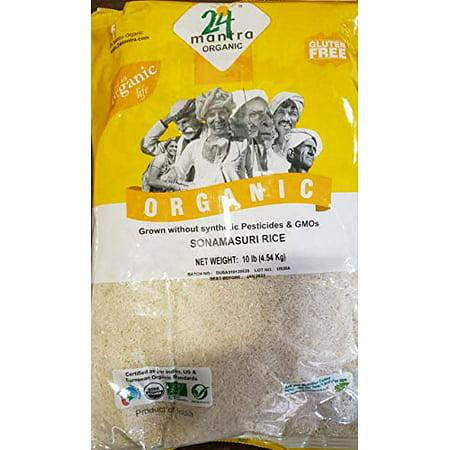 24 Mantra Organic White Sona Masoori Rice 10 lb