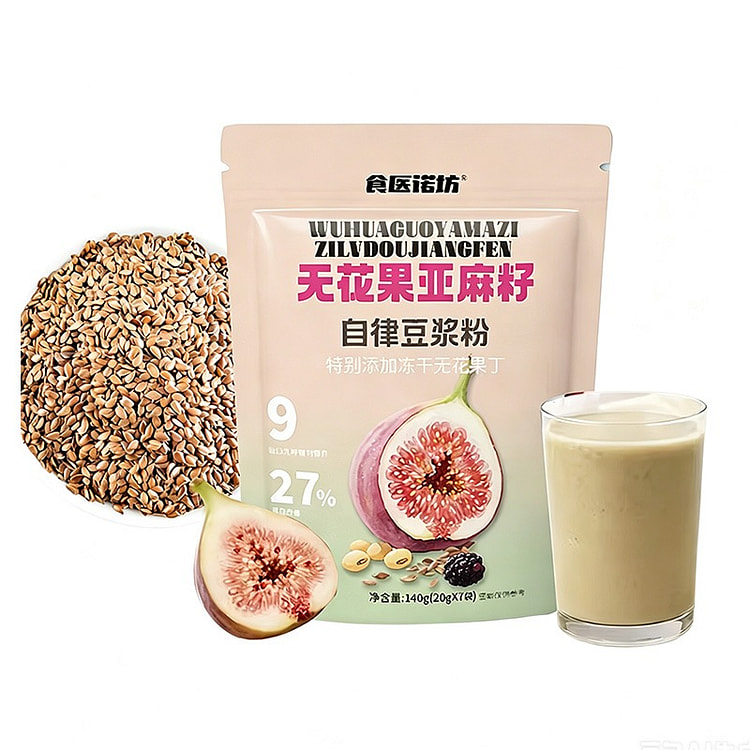 食医诺坊 无花果亚麻籽 自律豆浆粉 140g 140 克