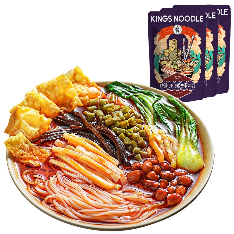 【Kings Noodle】 Liuzhou snail Flavor Noodles 300g Weee!