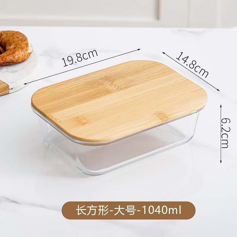 Large oblong bowl with lid made of high borosilica 1 カウント