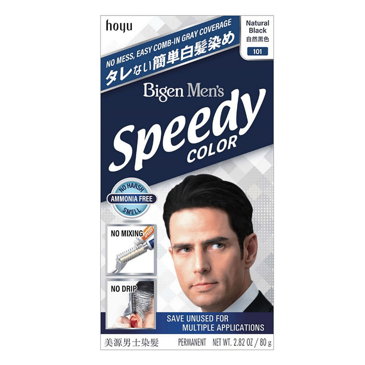 美源男士快速染发霜 #101 自然黑色 80g 1 份