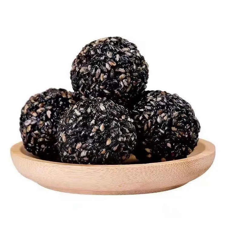9-Steamed 9-Sun-Dried Black Sesame Balls 250g 1 pack