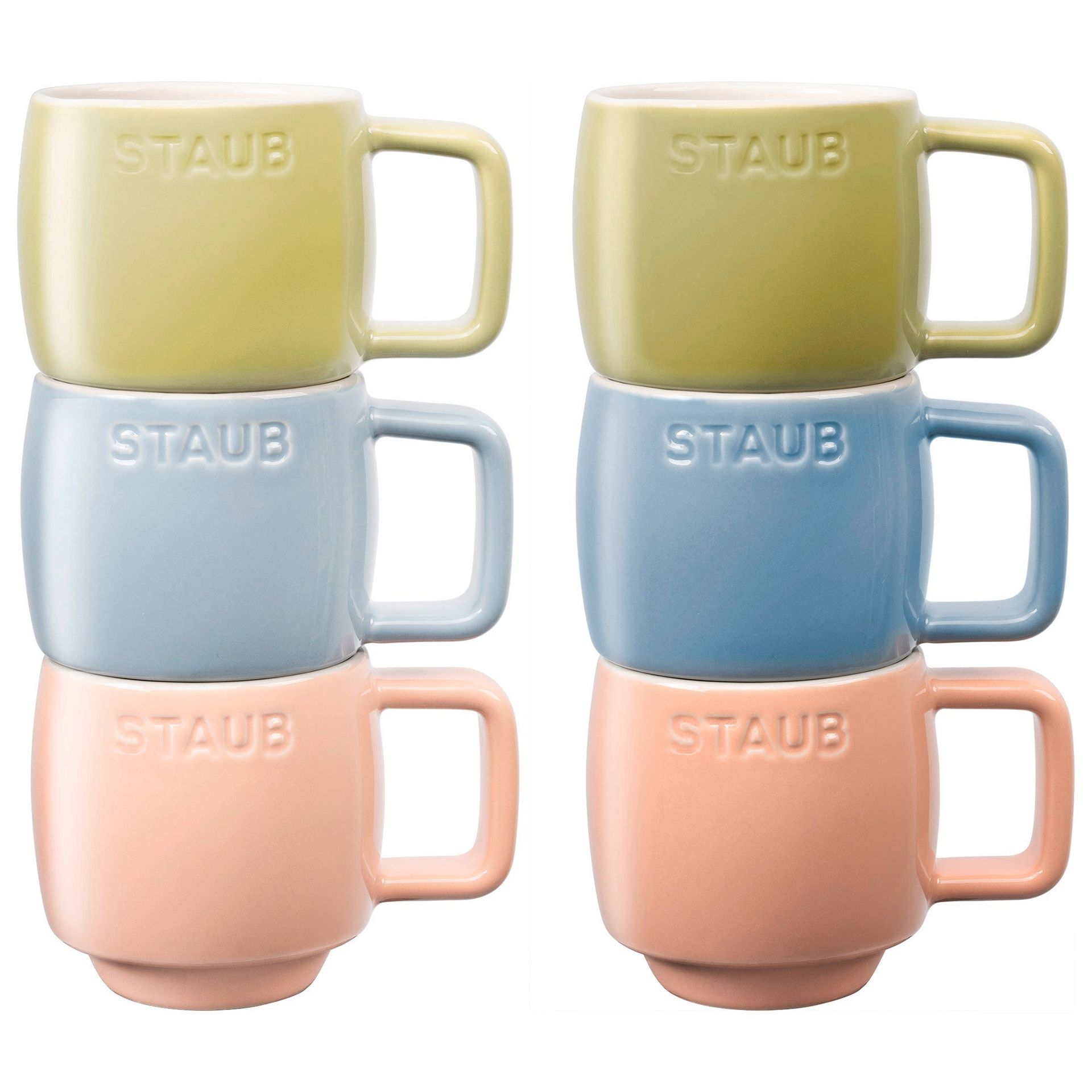 Staub 陶瓷意式浓缩咖啡杯 6件套- 马卡龙色 1 份