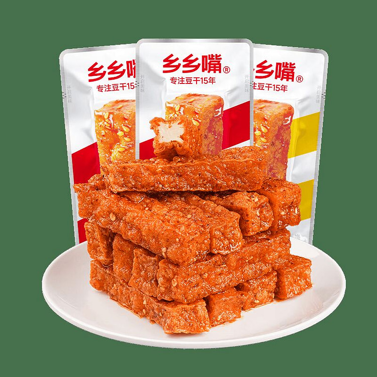 乡乡嘴 虎皮豆干 休闲零食辣条豆腐香干混合口味柯淳 260 克
