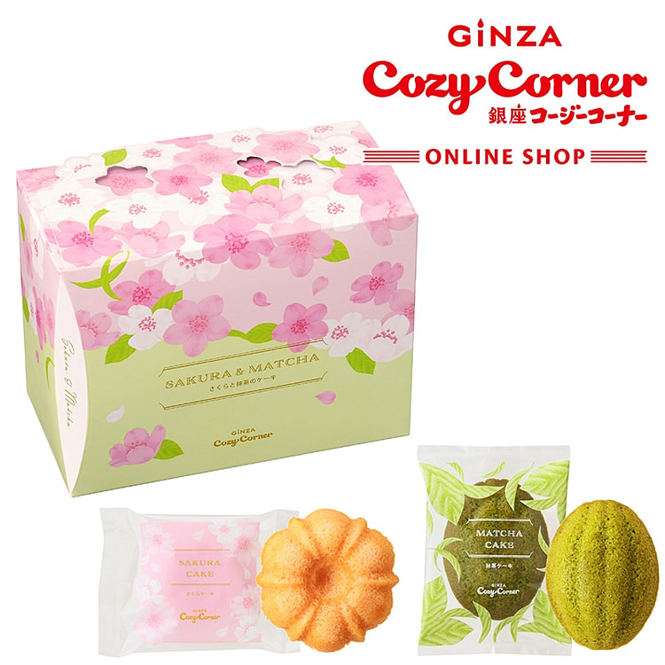 銀座コージーコーナー さくらと抹茶のケーキ8個入 1 箱