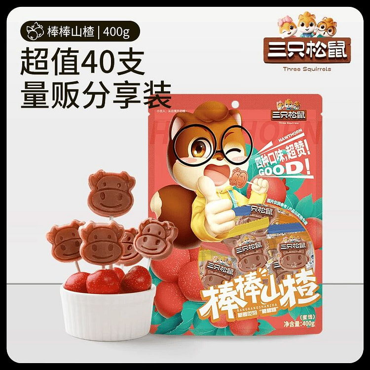 Three Squirrels Hawthorn Candy 400g 400 g
