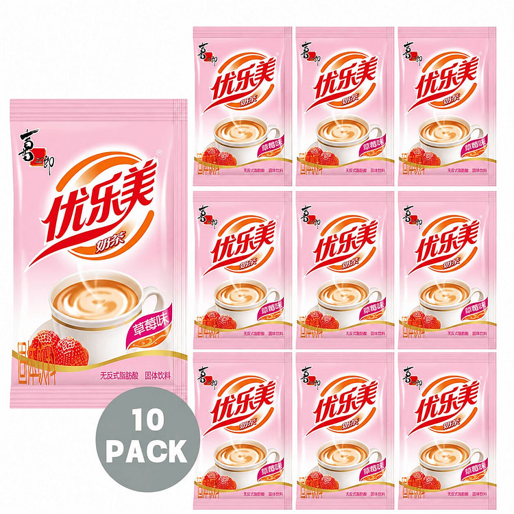 U.LOVEIT Strawberry Instant Milk Tea Powder 220 g