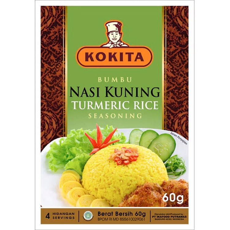 Kokita Nasi Kuning Turmeric Rice Seasoning 60g 1 each