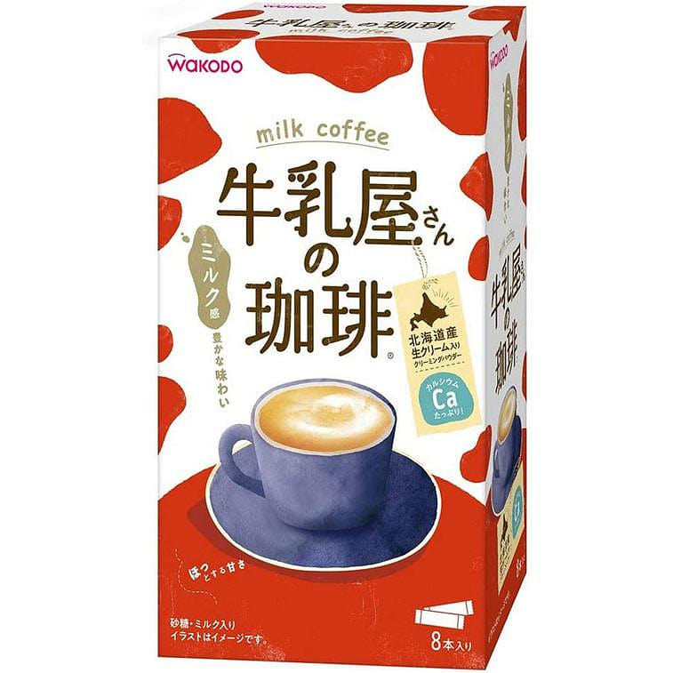 WAKODO Milk Coffee 14g*8bags/ 1 box