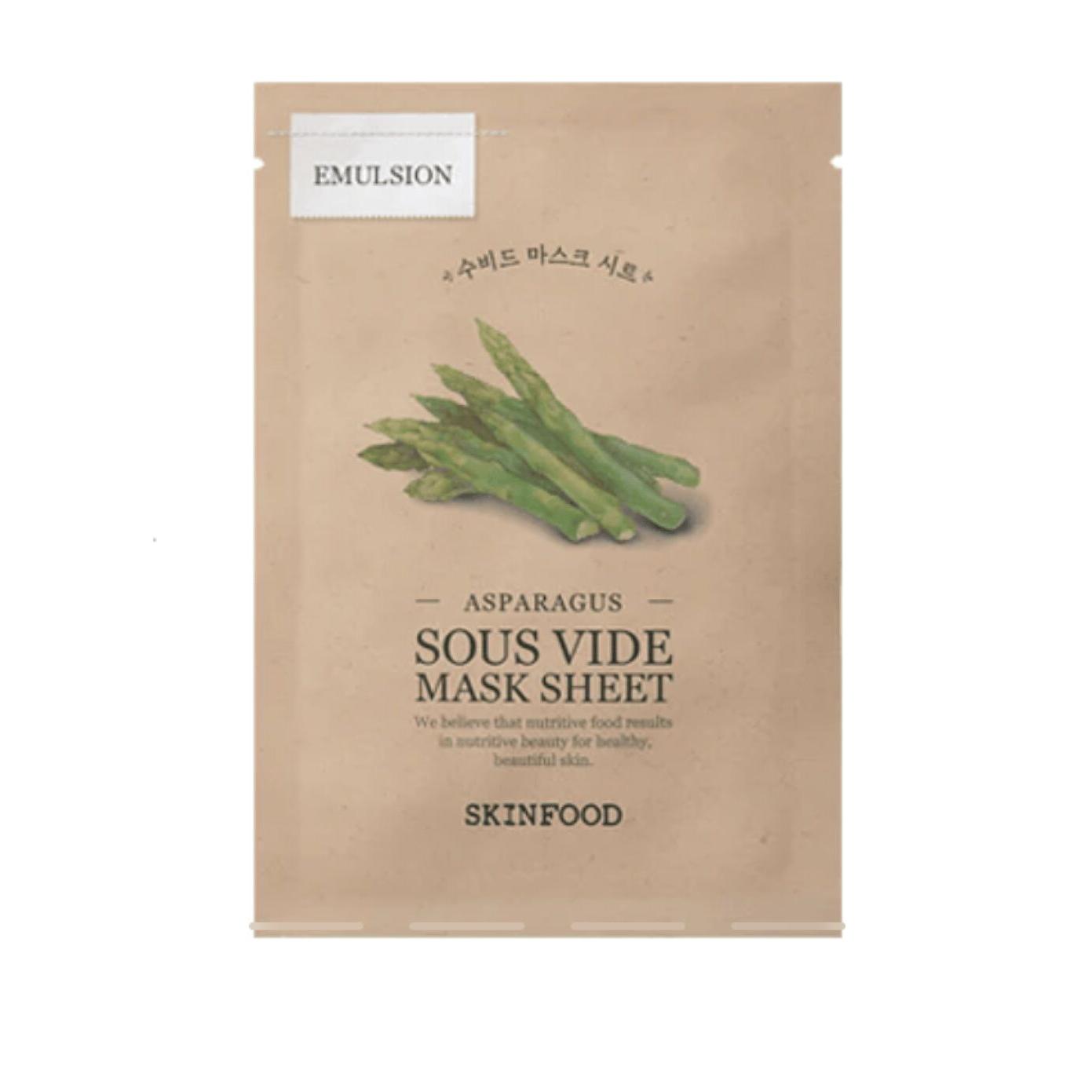 SkinFood Emulsion Asparagus Sous Vide Mask Sheet1p 1 each