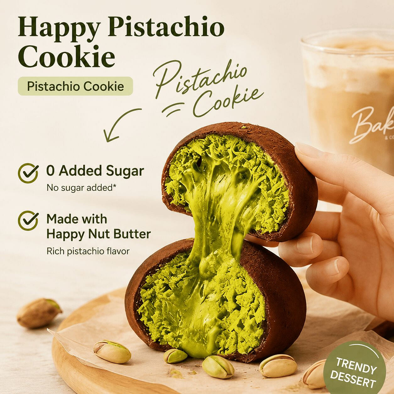 Uplanet Chocolate Matcha Soft Cookies and Pastries 180 g