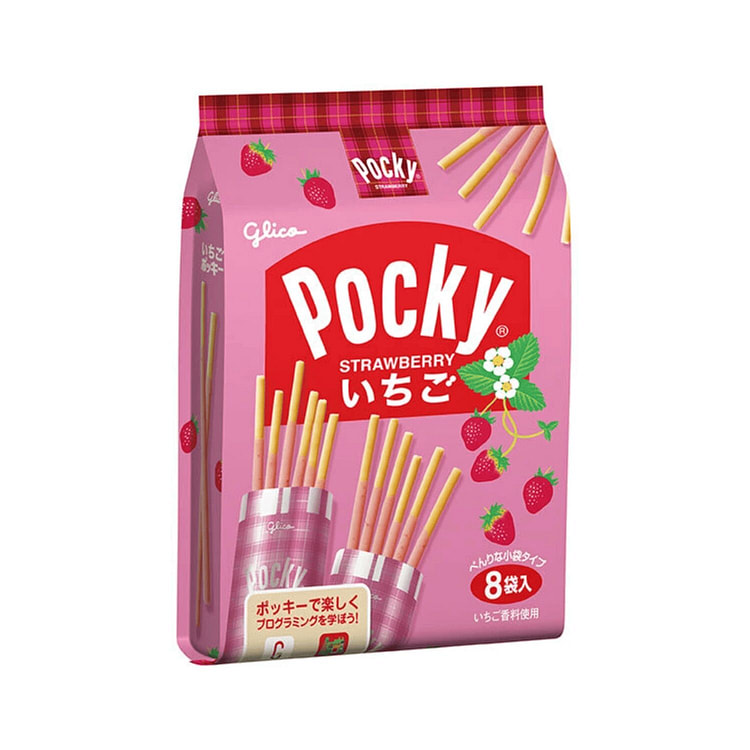 格力高POCKY草莓巧克力棒 8袋入 1 包