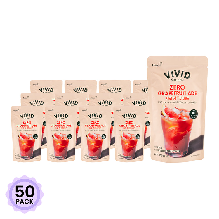 VIVID Kitchen 无糖果汁饮料 西柚味 190 毫升*50 包