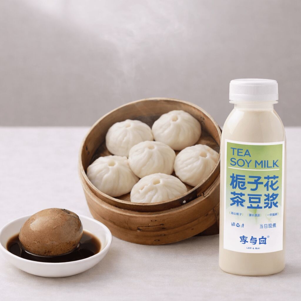 Combo A (Chengdu Pork Bun+Tea Egg+Gardenia Soymilk 1 each