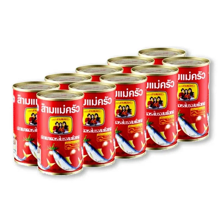 Three Ladies Mackerel In Tomato Sauce 1 pack*10 cans