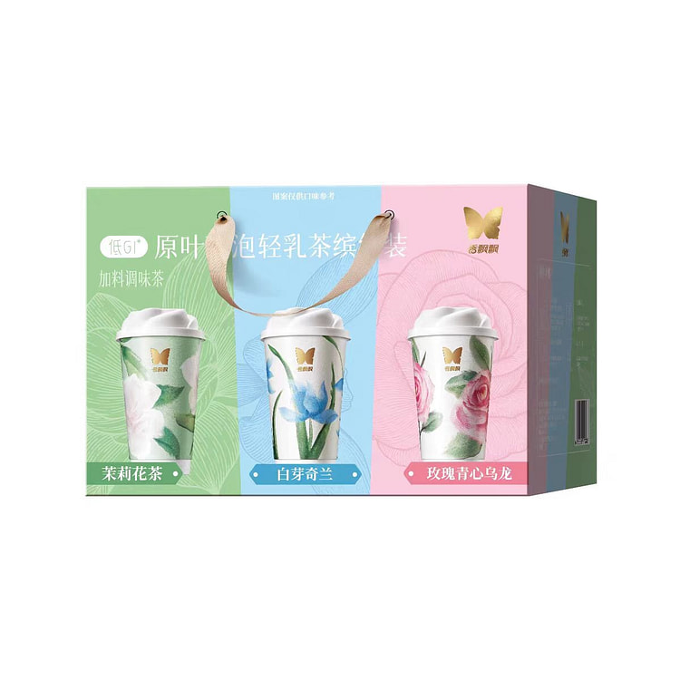 Three flavors of light milk tea 6 cups pack 1 each