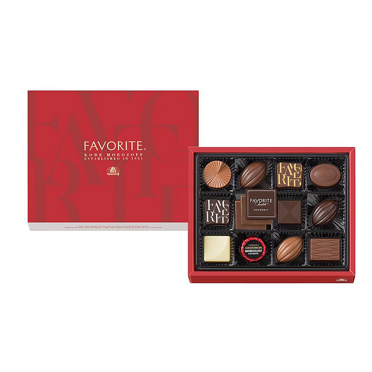 日本 摩洛索夫 期间限定 礼盒款 巧克力 14枚入 1 盒