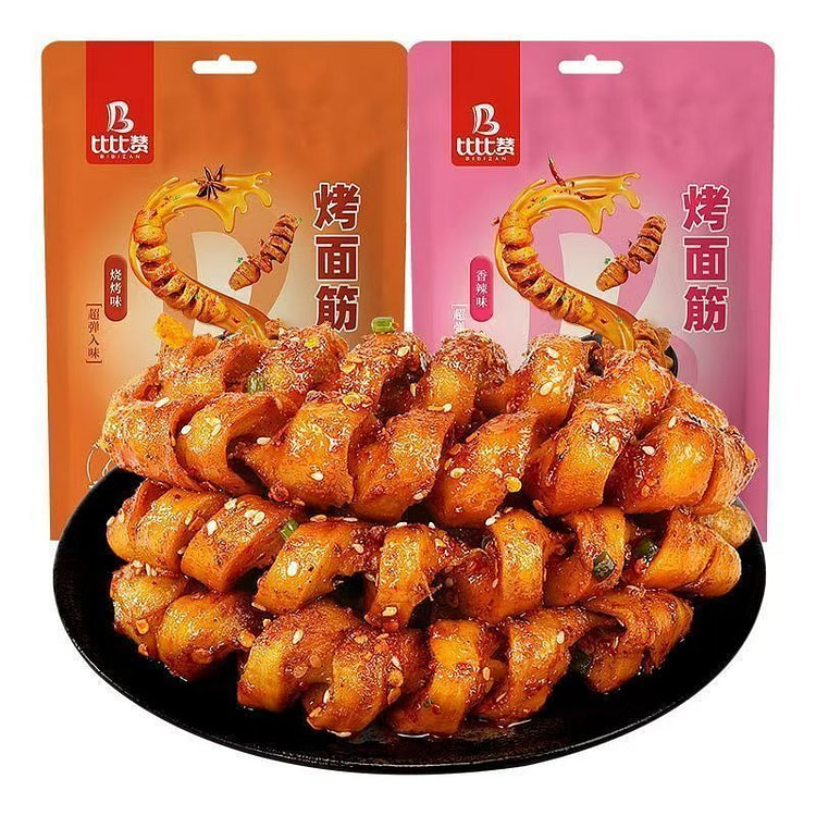 比比赞 烤面筋素食小吃 烧烤味 豆干制品 280g